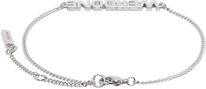 We11done Silver Lettering Bracelet 2