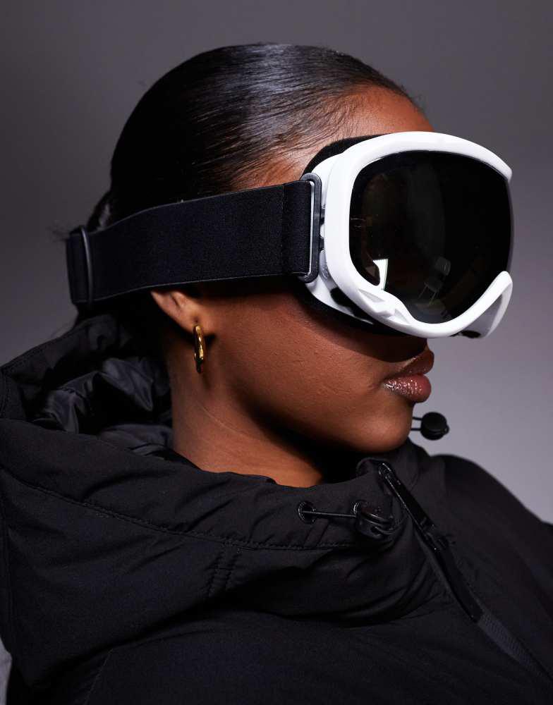 Threadbare Threadbare Ski goggles in black with white frame