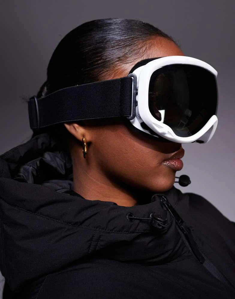 Threadbare Threadbare Ski goggles in black with white frame 2