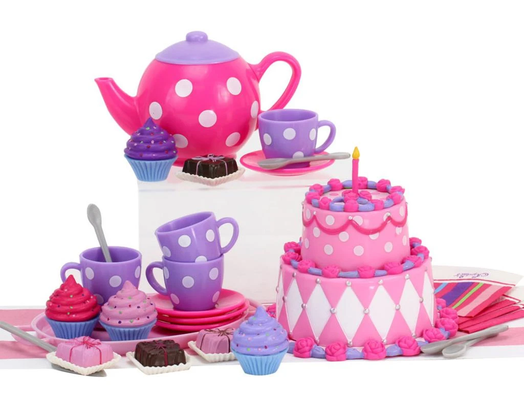 Teamson Sophia’s Complete Cake & Tea Party Accessories Set for 18" Dolls 4