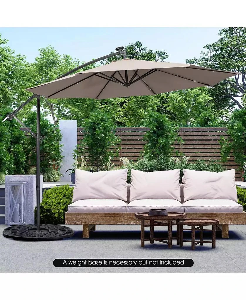 GOUUN 10 Feet Patio Cantilever Umbrella with Tilting System 6