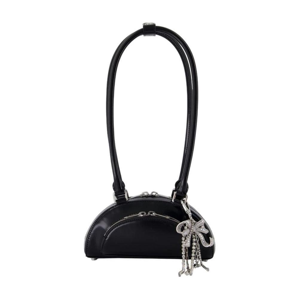 Self Portrait Mini With Charm Shoulder Bag - Leather - Black