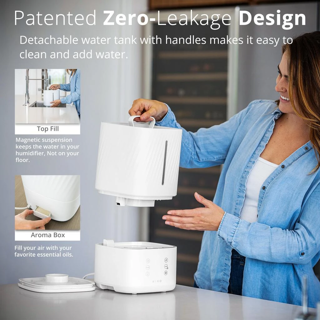 Miko Ultrasonic Humidifier with Cool and Warm Mist 6