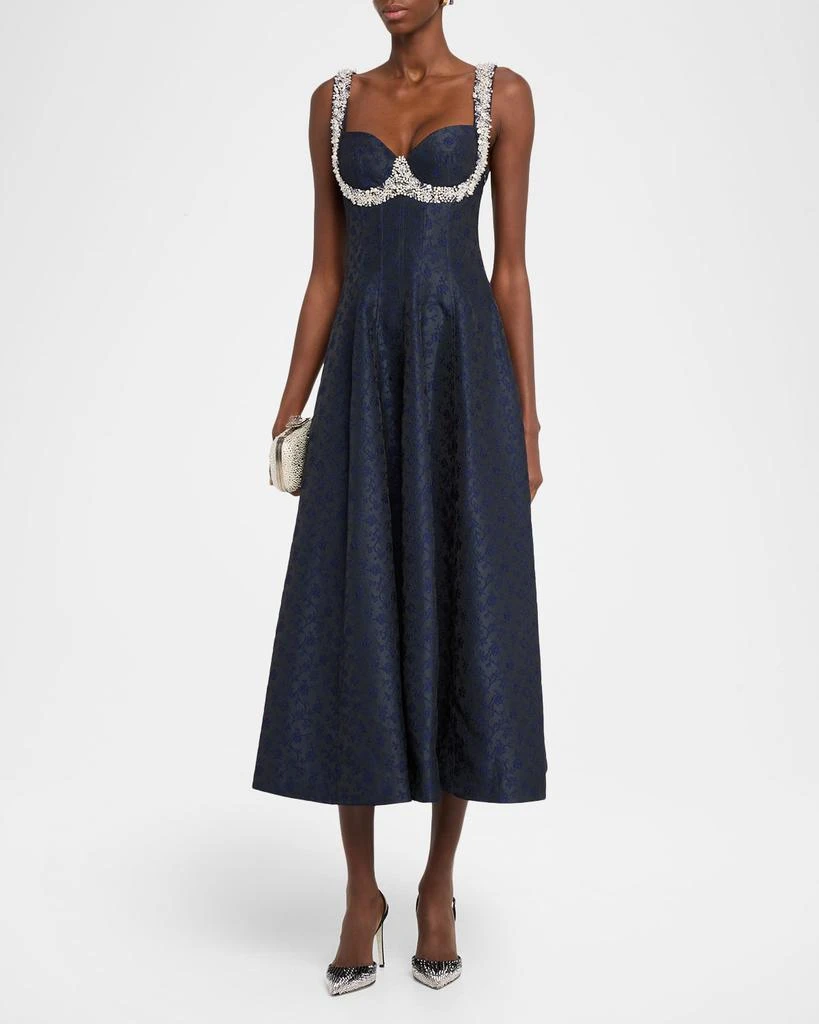 simkhai beaded dress Beaded maxi dress in burgundy - Simkhai
