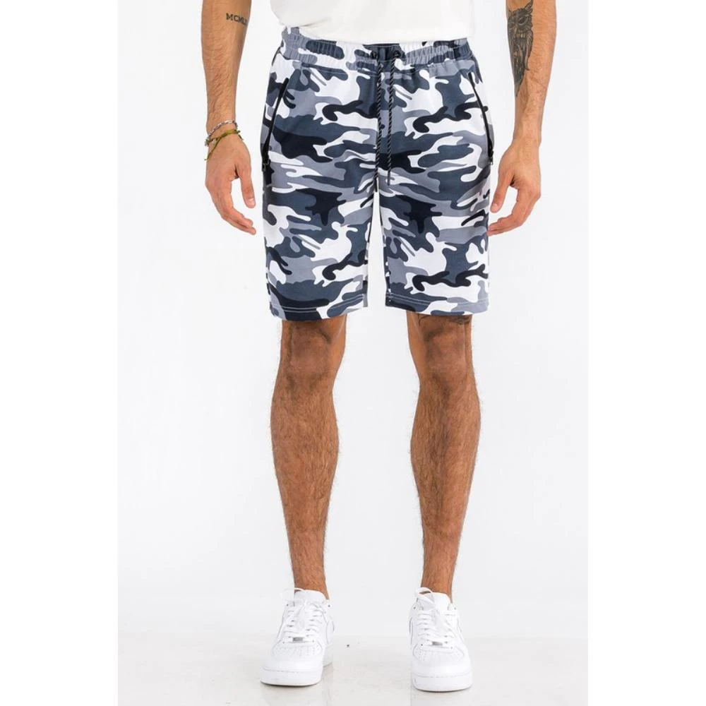 FASHNZFAB Cotton Blend Lounge Sweat Shorts with Zipper Pockets 1