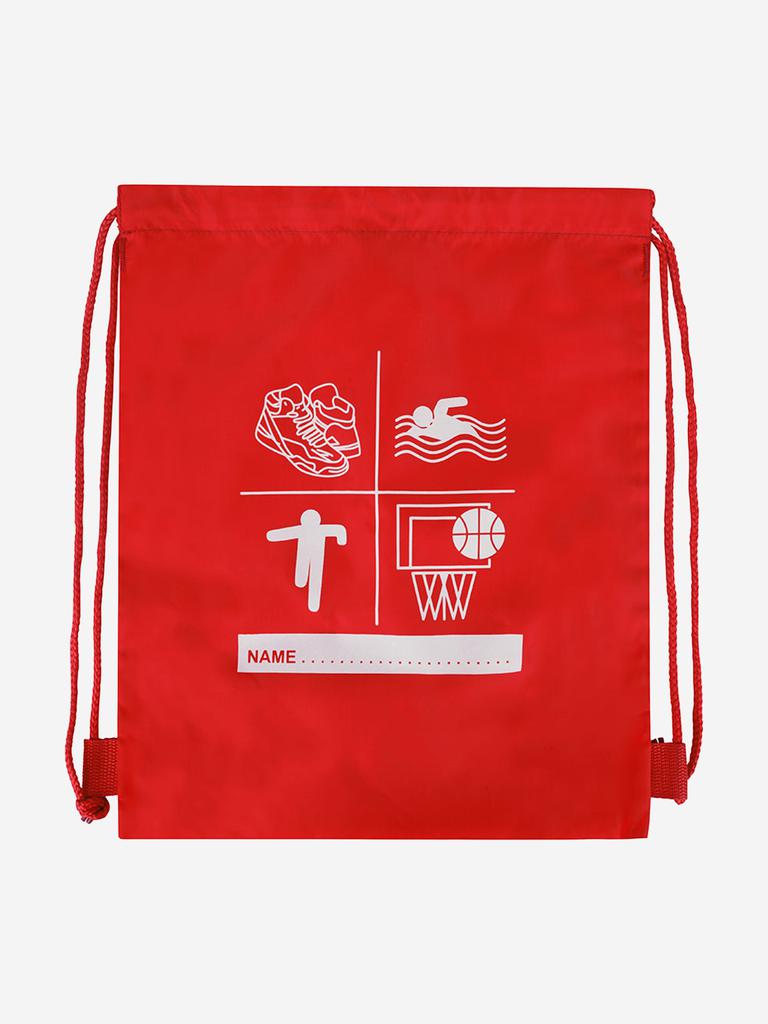 Zeco Schoolwear Zeco Kids School Premium Printed PE Bag in Red (40cm)