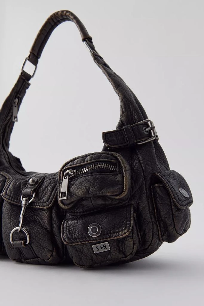Silence + Noise Silence + Noise Emily Washed Faux Leather Shoulder Bag 3