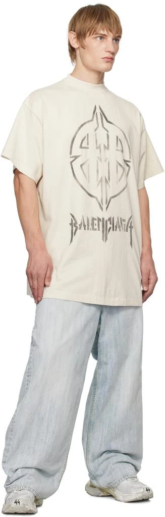 Balenciaga Off-White Metal BB Stencil T-shirt 4