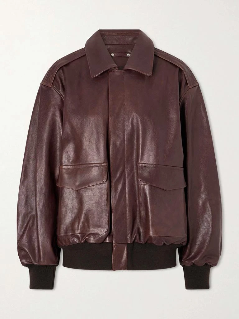 ssstein Leather Bomber Jacket