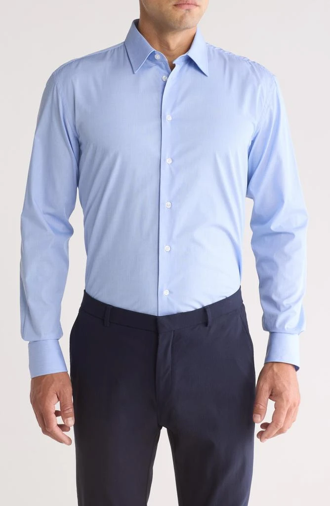 Armani Collezioni Solid Cotton Twill Dress Shirt 1