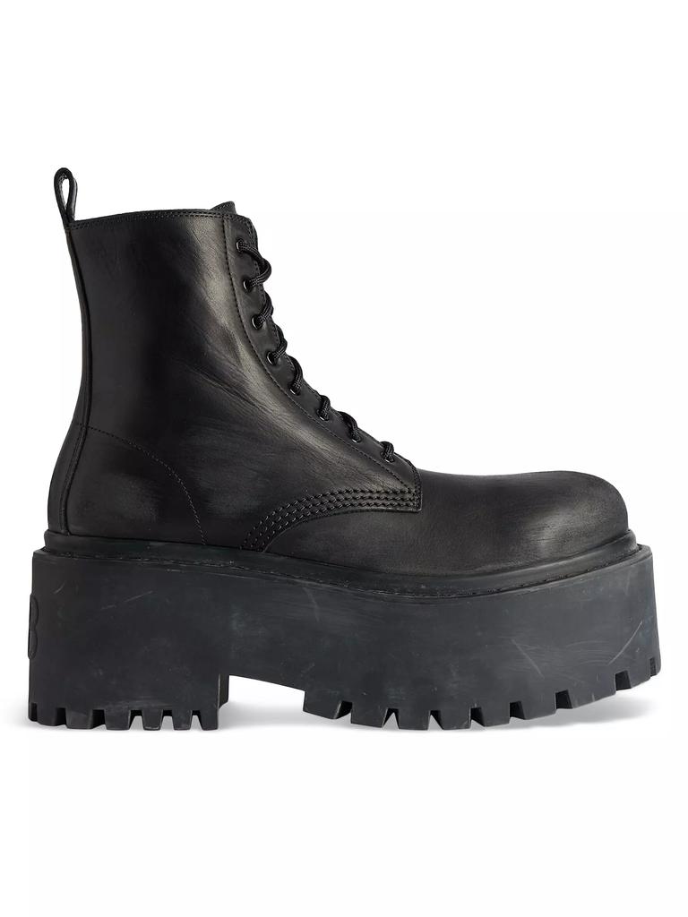 Buy Balenciaga women grey tractor 20mm lace up boots for