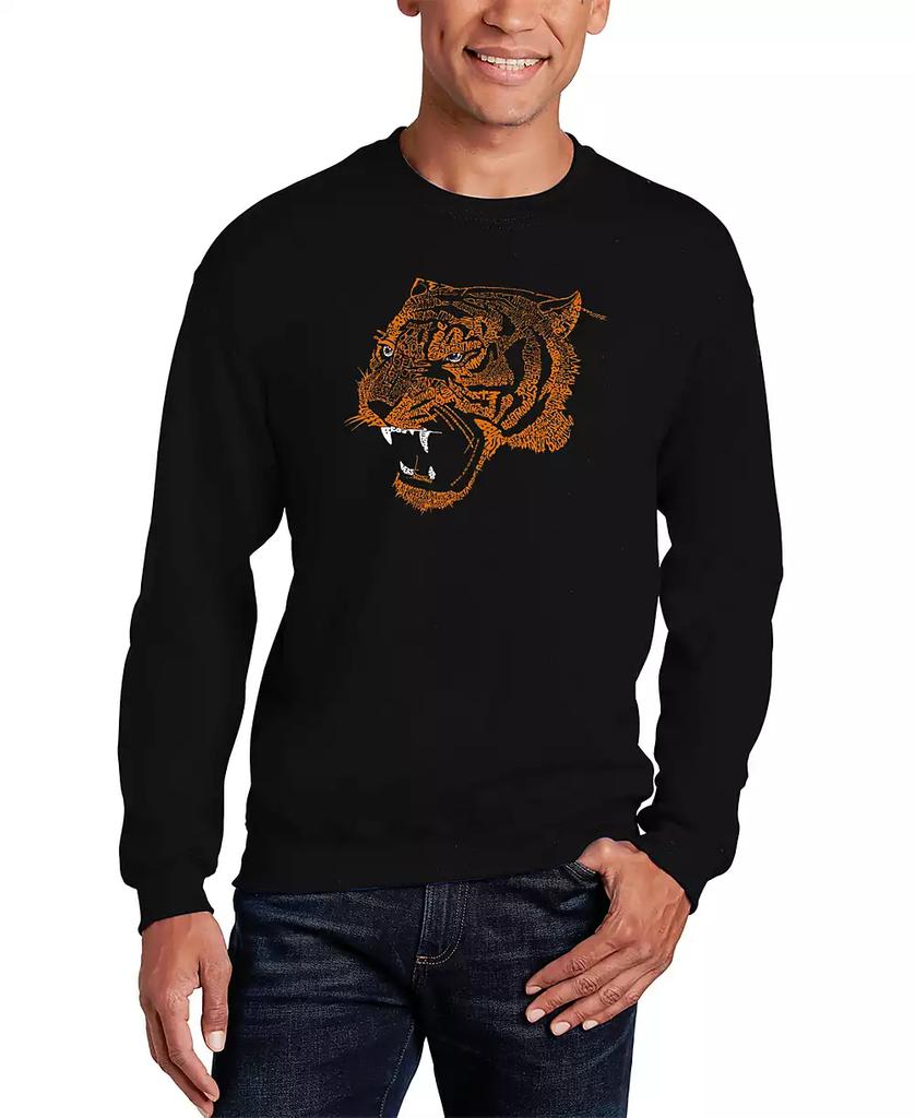 LA Pop Art Men's Beast Mode Word Art Crewneck Sweatshirt