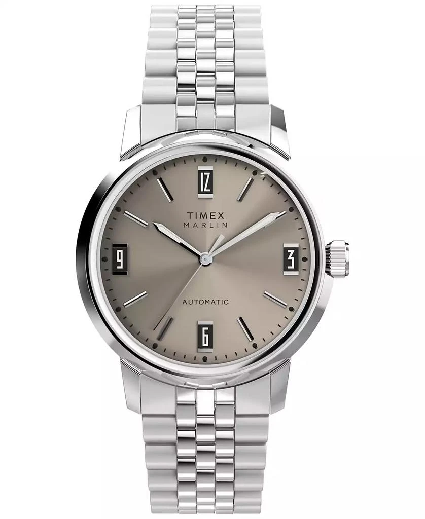 Timex Men's Mechanical Automatic Silver-Tone Stainless Steel Watch, 40mm 1