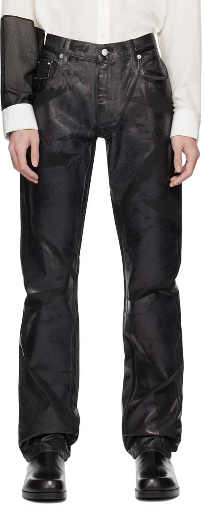 Helmut Lang Black Foiled Jeans 1