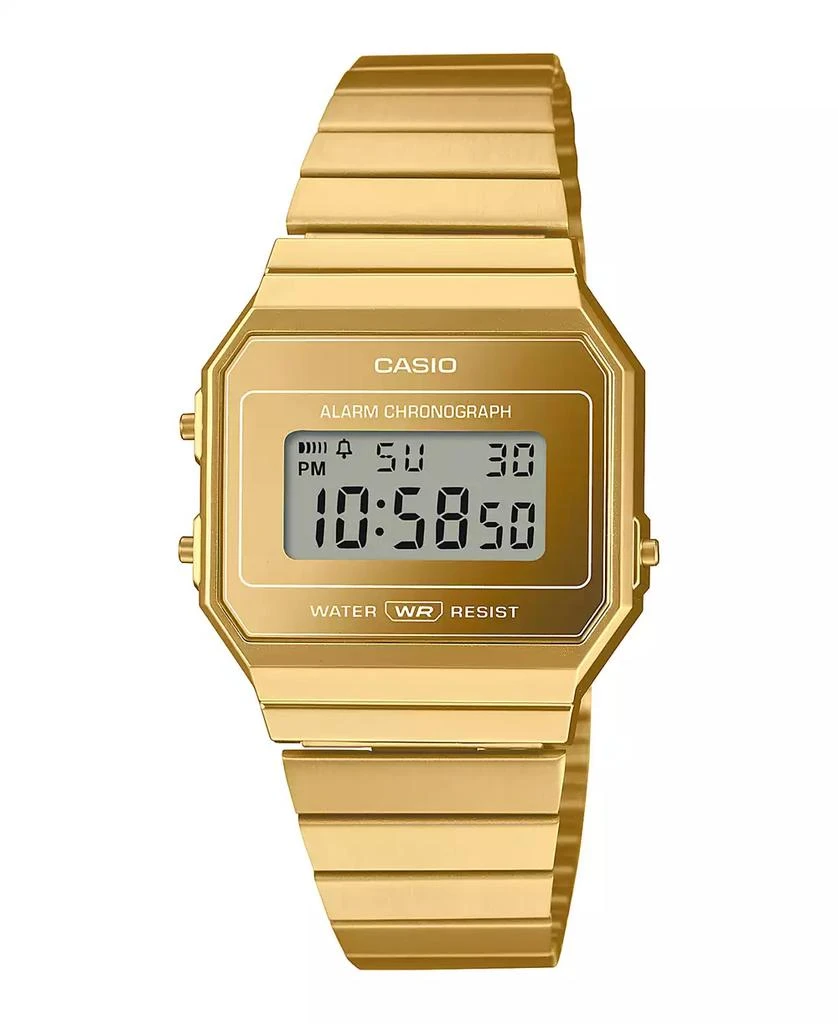 Casio Unisex Digital Gold Tone Stainless Steel Watch, 35.5mm A700WEVG-9AVT 1