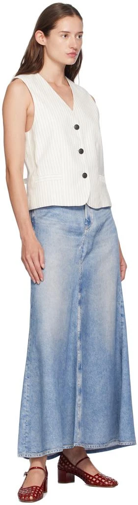 Rag & Bone Blue Liquid Miramar Skirt 4