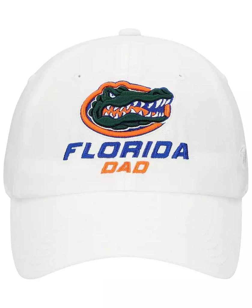 Top of the World Men's White Florida Gators Staple Dad Adjustable Hat 2