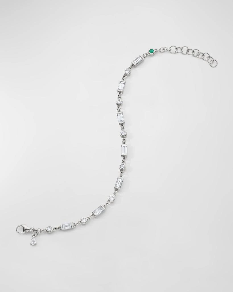 Monica Rich Kosann Sterling Silver White Sapphire Tennis Bracelet 1