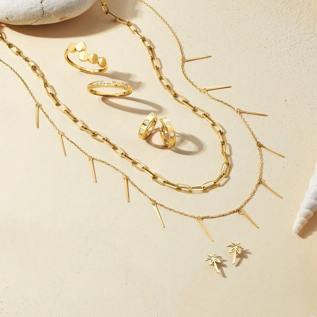 Ross-Simons Ross-Simons 14kt Yellow Gold Spike Drop Necklace 4