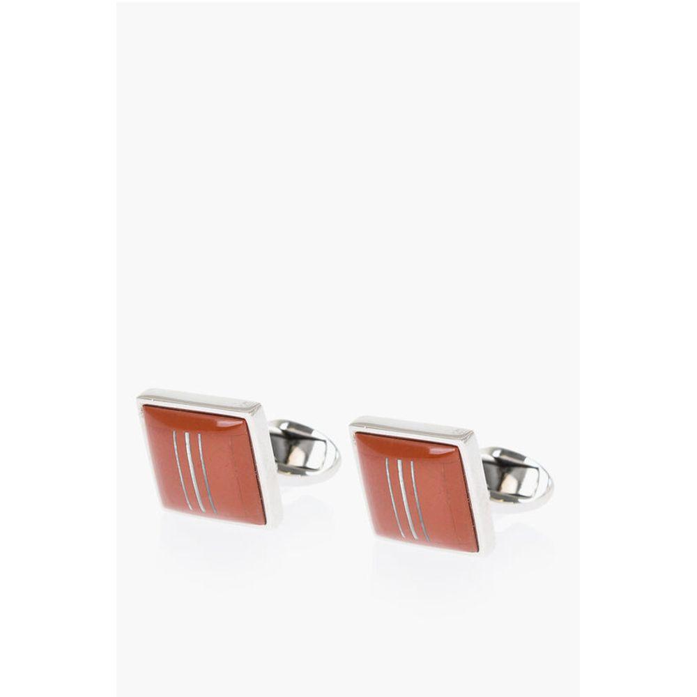 Corneliani Enameled Brass Men's Cufflinks