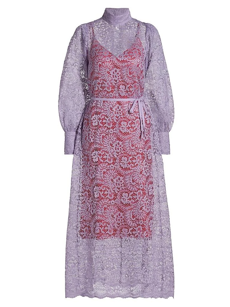 Farm Rio Lace Tie-Waist Midi-Dress 1