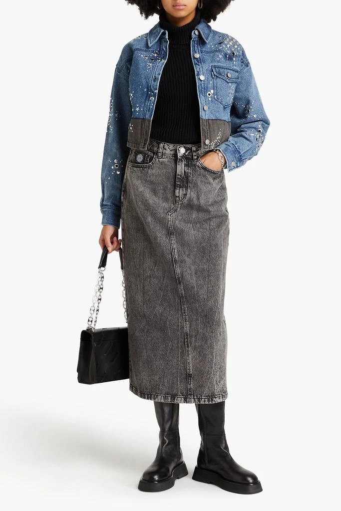 3.1 Phillip Lim Liberty embellished two-tone denim jacket 2