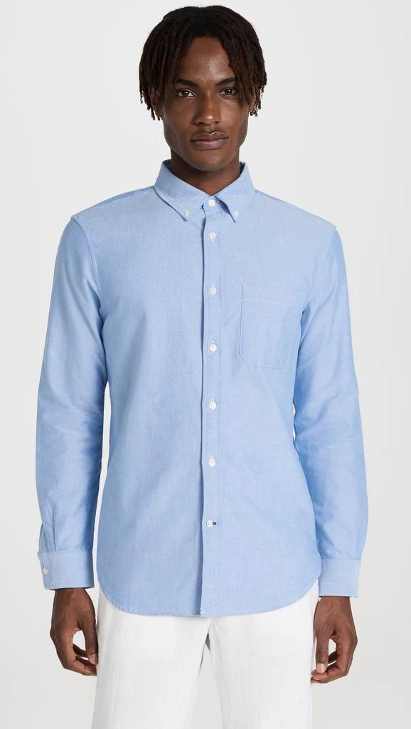 Club Monaco Long Sleeve Solid Oxford Shirt 6