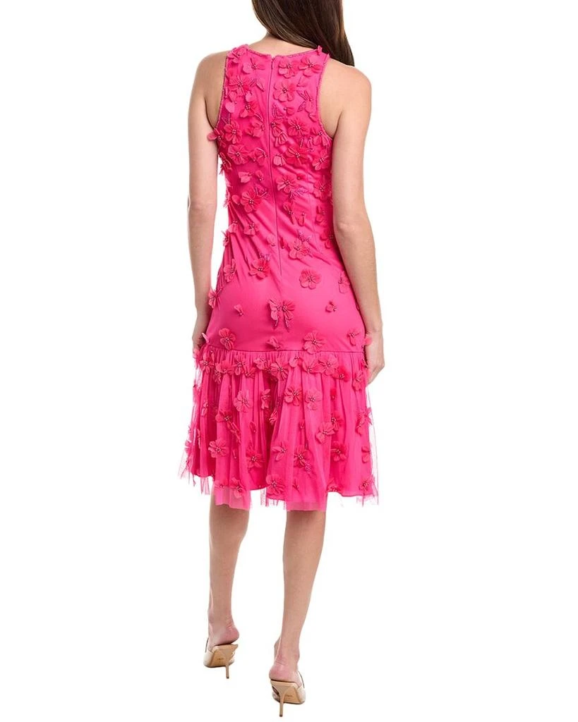 Aidan Mattox Floral Applique Embellished Midi Dress 2