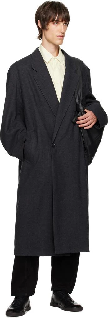 Lemaire Gray Maxi Double Breasted Coat 4