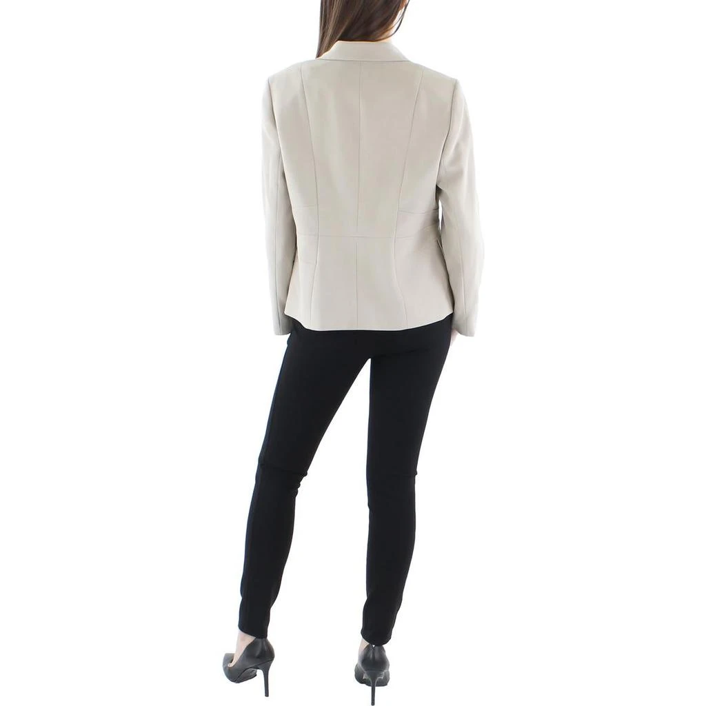Le Suit Petites Womens Knit Long Sleeves One-Button Blazer 2