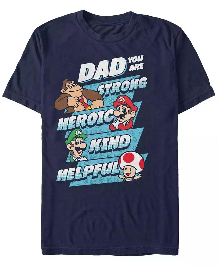 Nintendo Nintendo Men's Super Mario Dad Strengths Short Sleeve T-Shirt 1