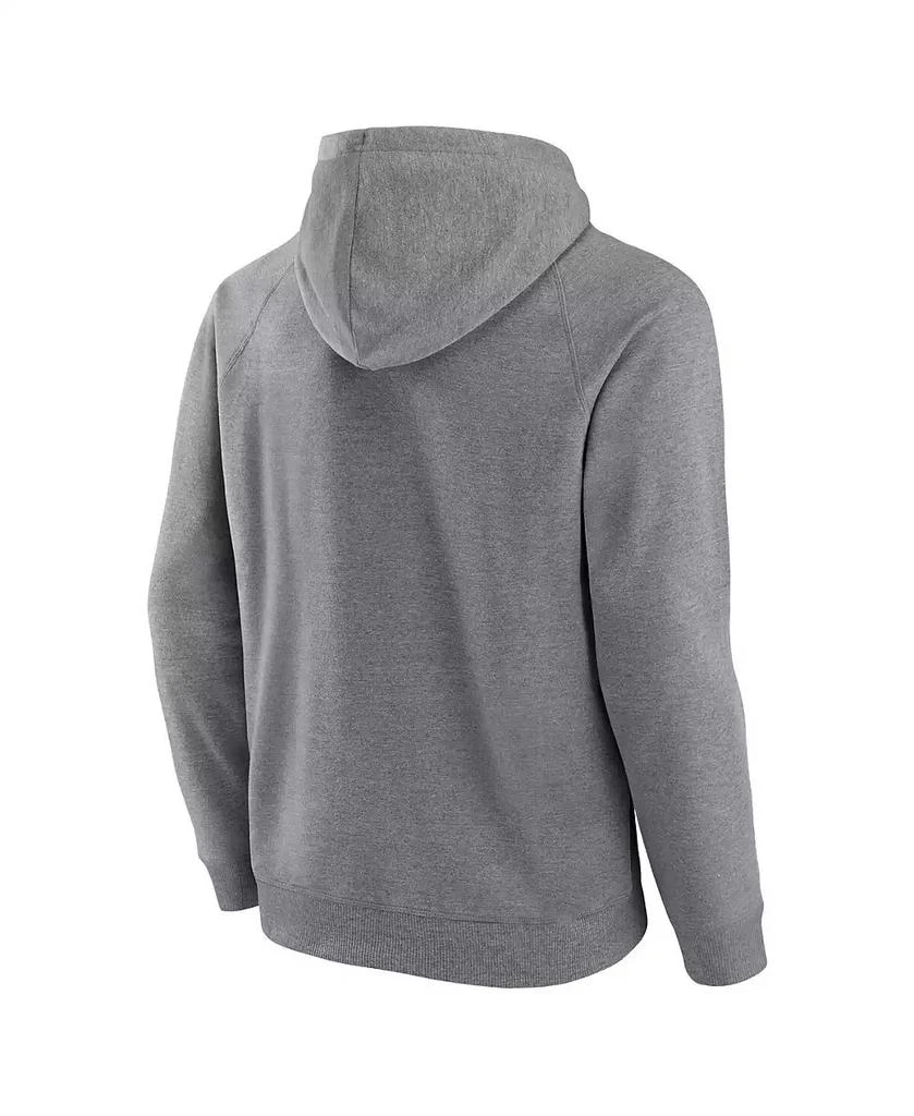 Fanatics Men
s Heather Gray Oklahoma Sooners True Classics On Deck Raglan Fleece Pullover Hoodie 3