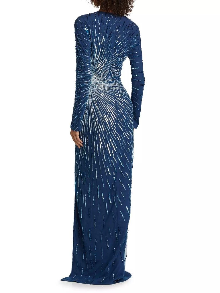 Pamella Roland Starburst Embroidered Tulle Gown 5