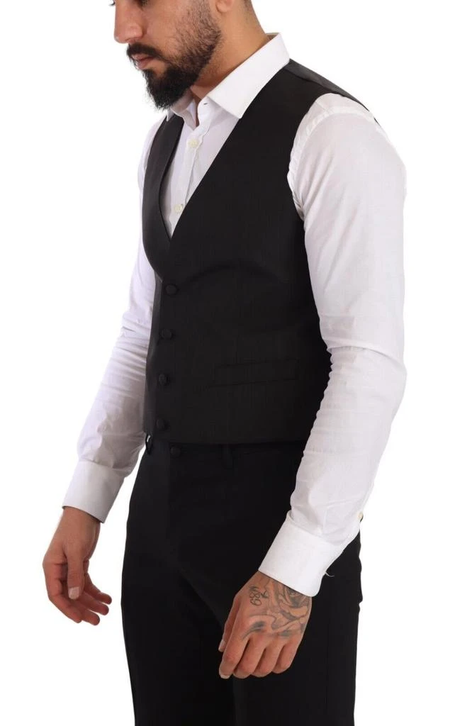 Dolce 
Gabbana Silk Slim Fit Waistcoat Formal Men
s Vest 2