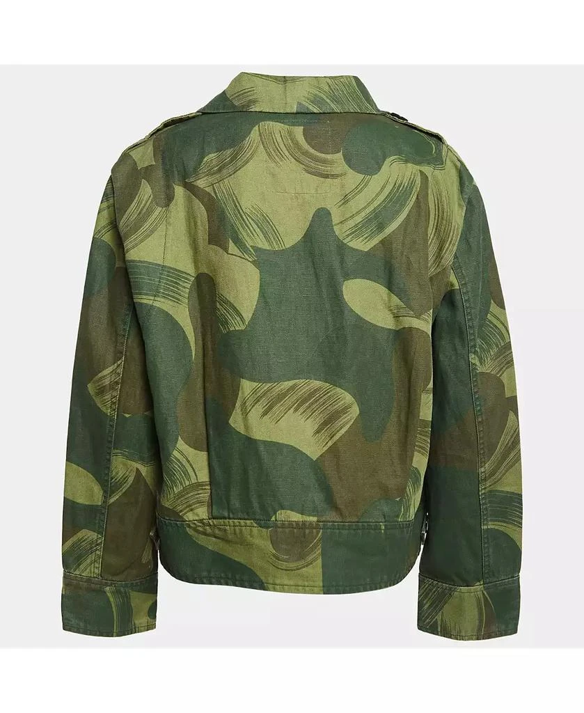 Pre-Owned Zadig 
Voltaire Women
s Military Green Camouflage Cotton Blend Button Front Jacket 3