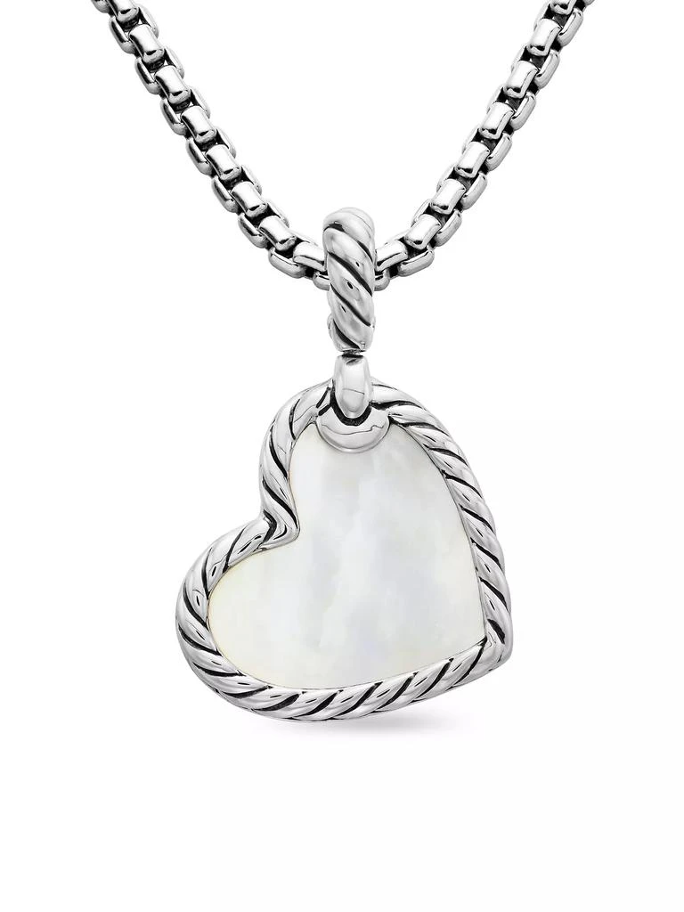 David Yurman Heart Amulet With Gemstone & Pavé Diamonds 5