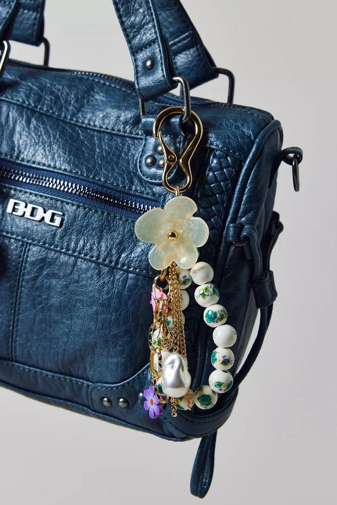 Urban Outfitters Painted Floral Charms Keychain