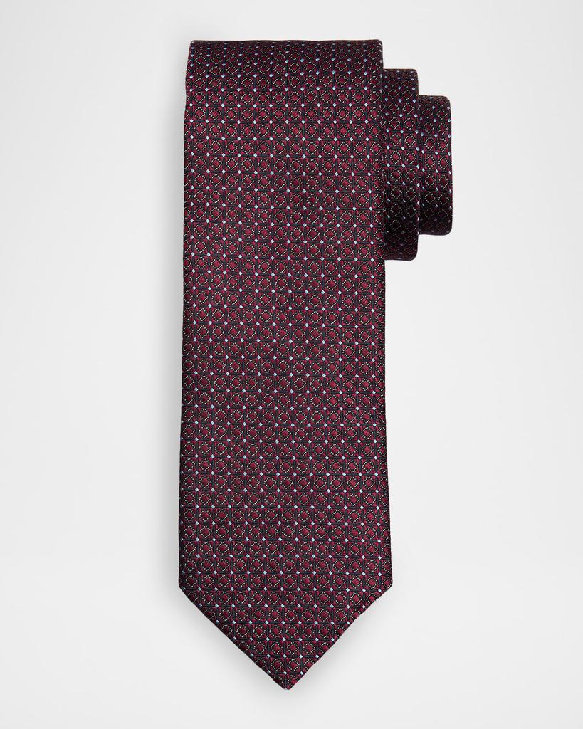 Canali Men's Micro-Box Silk Jacquard Tie