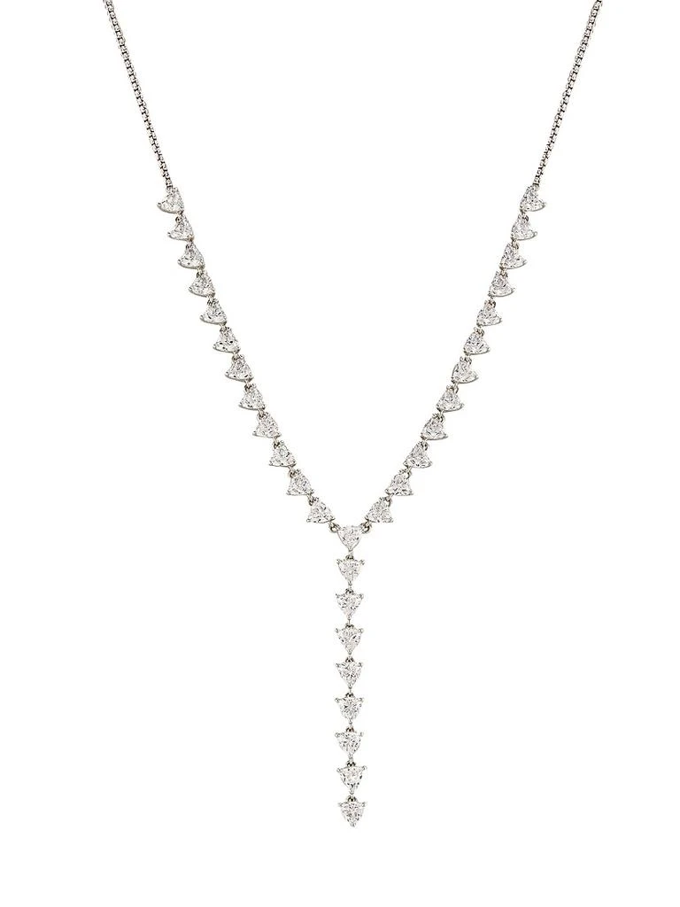 Adriana Orsini Gwen Rhodium-Plated & Cubic Zirconia Y Necklace 1