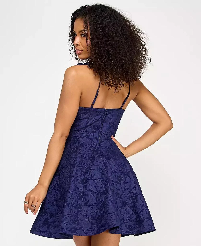 KATIA RAE Juniors' Jacquard Strappy Fit & Flare Dress 3