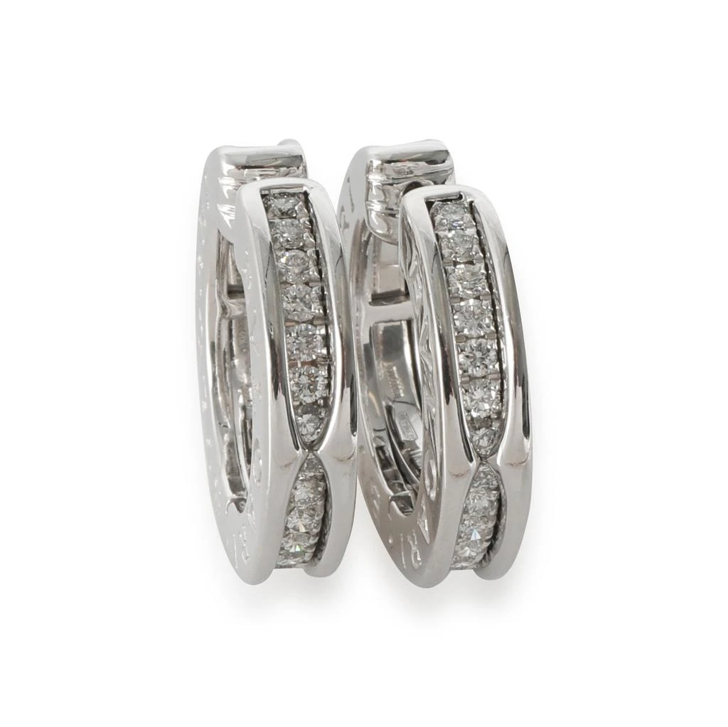 BVLGARI Bvlgari B.zero1 Hoop Earring With Diamonds in 18K White Gold, 3/4 Ctw. 1