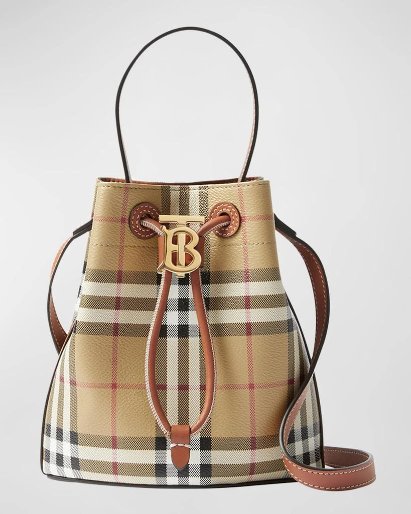 Burberry Check Drawstring Bucket Bag 1