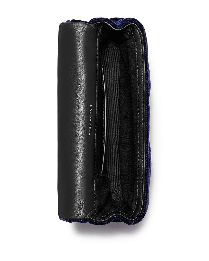 Tory Burch Kira Mini Diamond Quilted Velvet Flap Bag 4