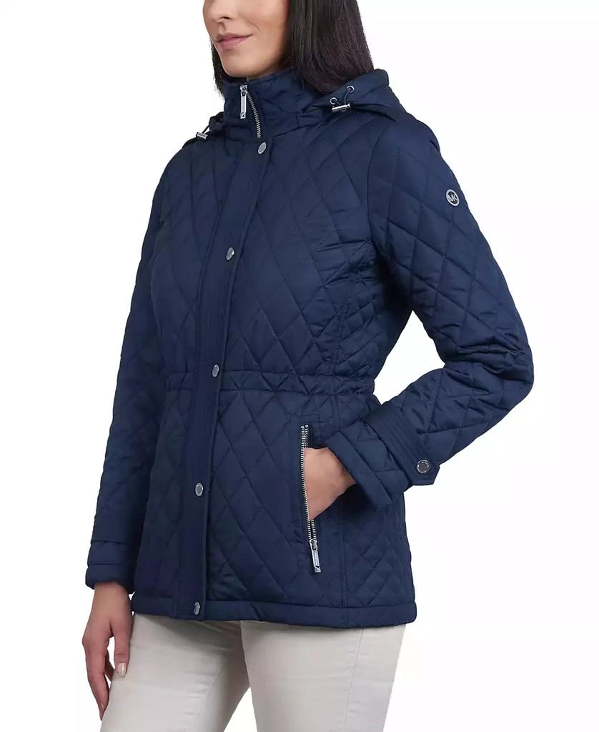 Michael Kors Women's Petite Quilted Hooded Anorak Coat 3