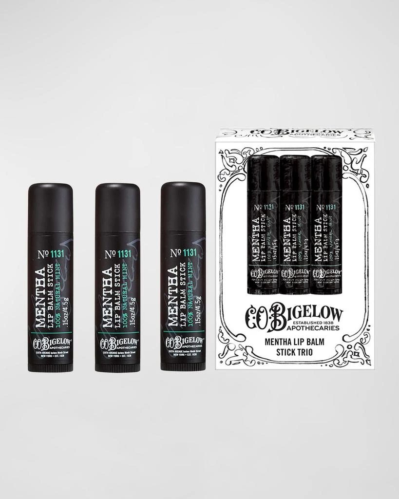 C.O. Bigelow Mentha Lip Balm Stick Trio Box Set 1