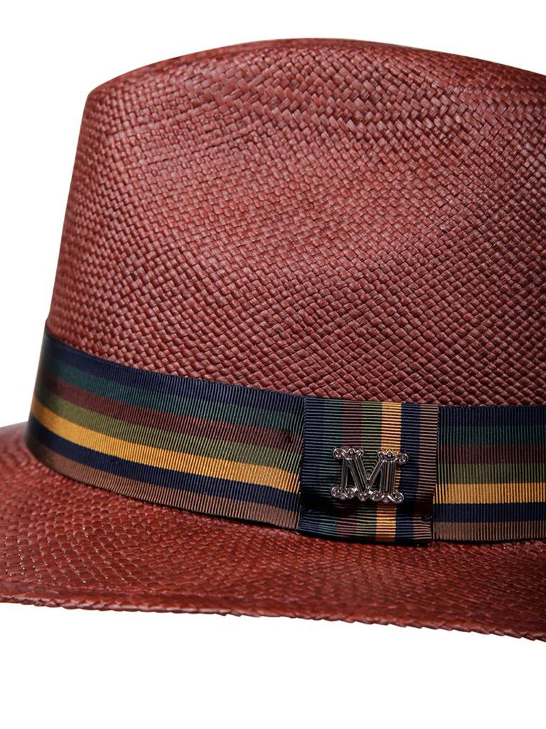 ハット Max Mara SS25 RODESIA RAFIA HAT (2514571042600 002) Max Mara Rodesia Fedora Hat In Straw (Max Mara/ハット