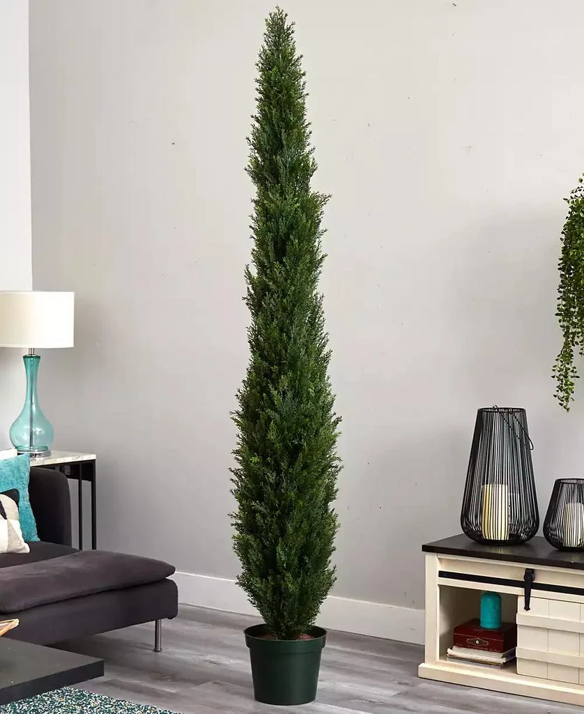 NEARLY NATURAL 8' Mini Cedar Pine Tree in 12” Pot 2