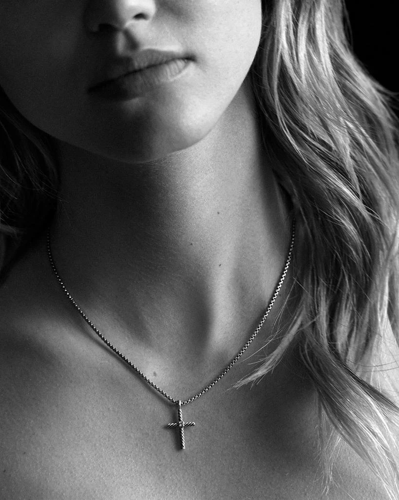 David Yurman Cable Classics Cross Necklace with Diamond 2