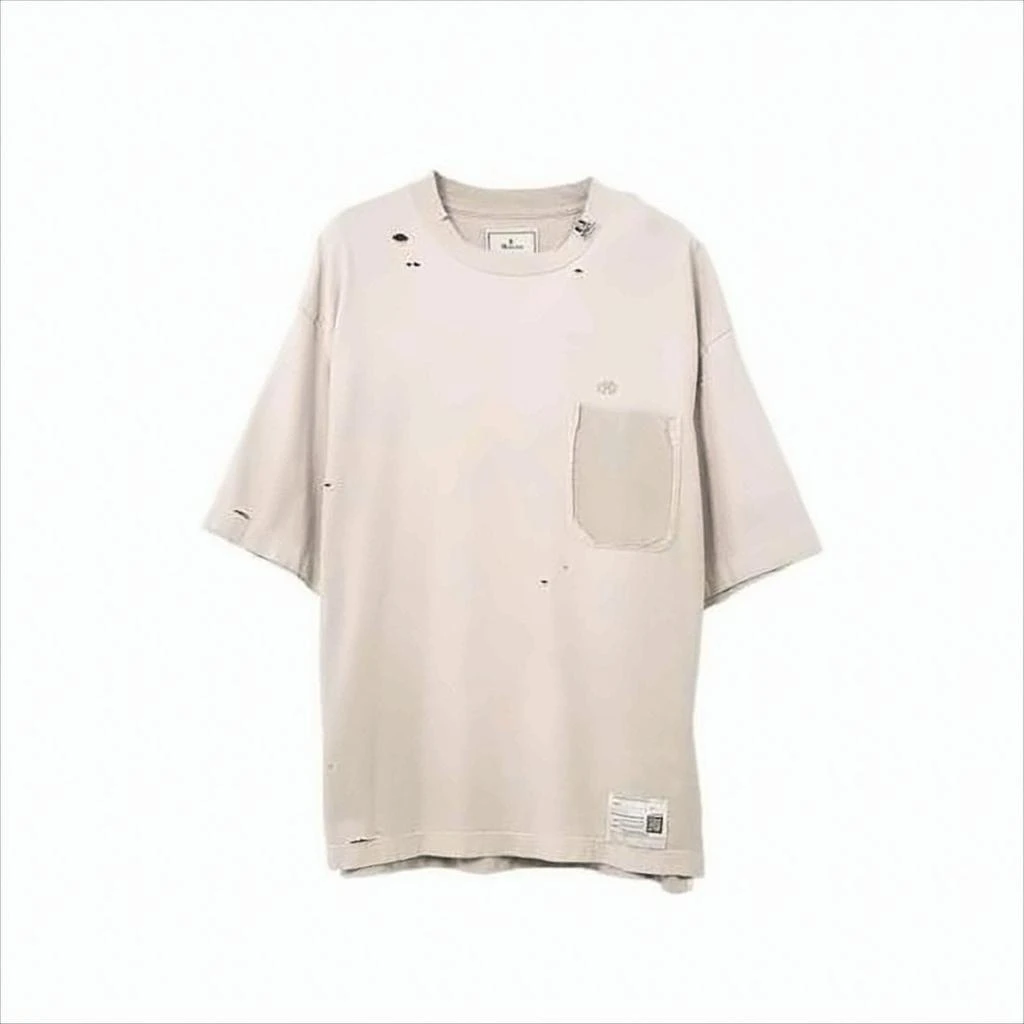 Maison MIHARA YASUHIRO Distressed Short-Sleeve T-Shirt with Pocket Detail