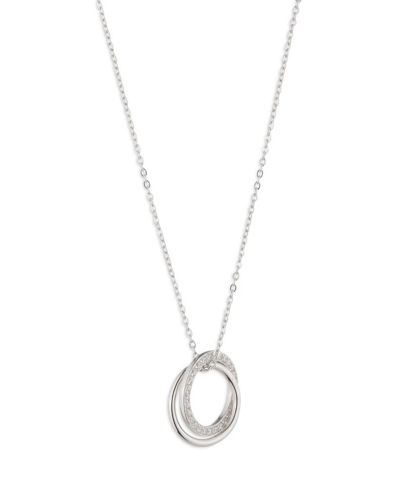 Ralph Lauren Pavé Ring Pendant Necklace in Sterling Silver, 16"-19" 4